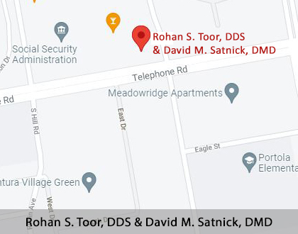 Map image for Dental Services in Ventura, CA